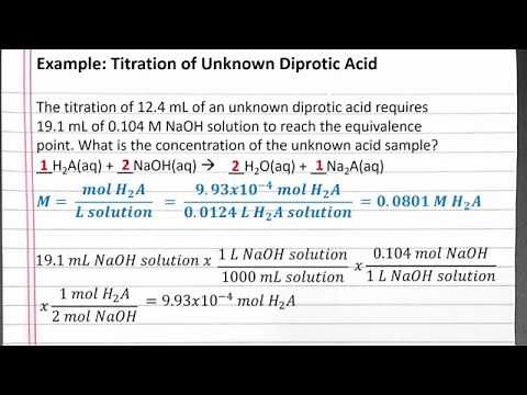 CHEM 101 - Titration of Unknown Diprotic Acid