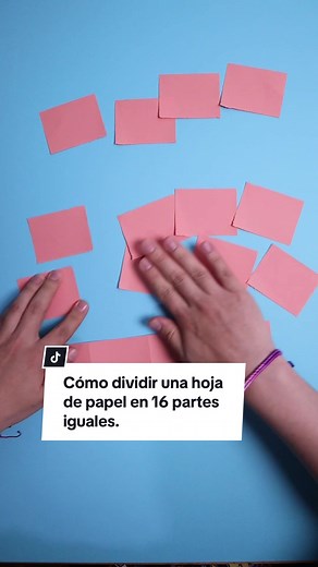 Dividir una hoja de papel en 16 partes iguales