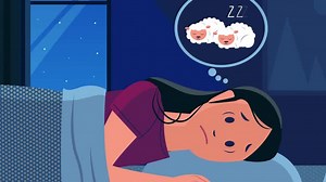 Insomnia and Sleep Deprivation Flat Design Animation