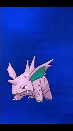 Nidorano evolves into Nidorino #pokemon #gamingshorts #shortsfeed #shorts #pokemonevolution #gaming