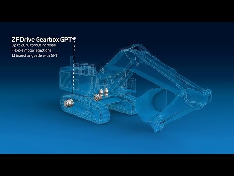 GPT/GFA Drive Gearboxes - Excavator animation