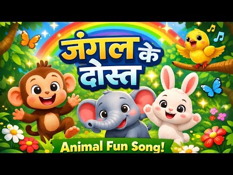 Animals Song for Kids in Hindi 🐶🐸 | Nursery Rhymes | Kids Learning Video