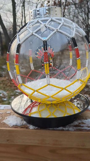 10K views · 192 reactions | I just finished my last one .. approx 9 high by 25 inches around the center. | First Nation beadwork | Facebook