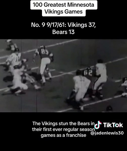 In 1961 a pro football team returned to Minnesota for the first time since 1930. The Vikings start off by crushing one of the most iconic franchises in the Chciago Bears who are led by George Halas. In his first regular season game Fran Tarkenton tosses for 4 scores while rushing for another one. Bob Schnelker, who Jerry Burns defended in his iconinc rant, catches the first touchdown in Vikings history. #nfl #vikings #bears