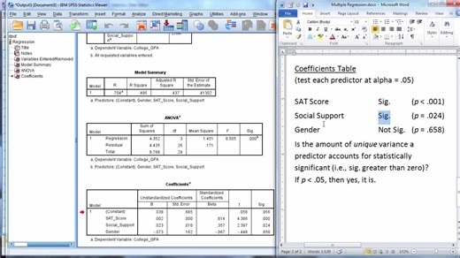 多项回归 第三部分共三部分 Multiple Regression in SPSS (Part 3 of 3)