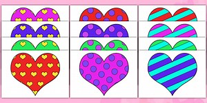Valentine's Day Patterned Hearts