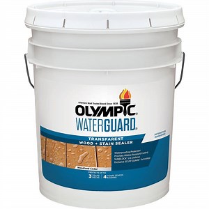 Reviews for Olympic WaterGuard 5 gal. Woodland Cedar Transparent Wood Stain and Sealer | Pg 1 - The Home Depot