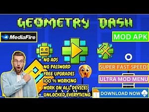 ⚡ Geometry Dash MOD APK 2025 | All Levels Unlocked + Unlimited Everything