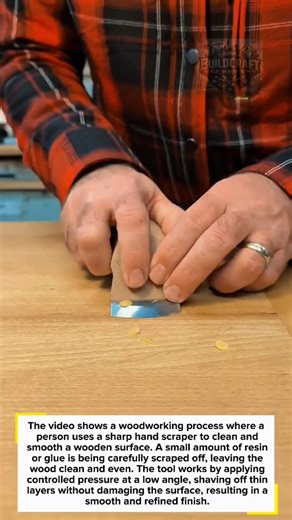 Satisfying Wood Scraper Trick | Clean Glue Fast #woodworking #tools #shorts