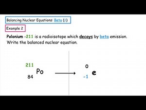 Balancing Nuclear Equations: Beta| National 5 Chemistry - Lesson 3