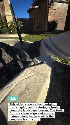 Concrete Border Texturing Tool #concrete #landscaping #construction