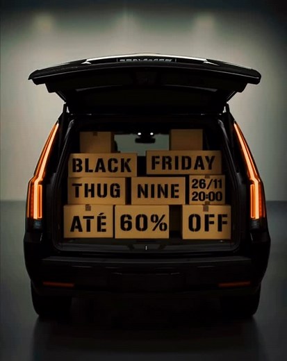 26/11 ÀS 20h 🔥 BLACK FRIDAY THUG NINE ATÉ 60% OFF 💸 Garanta o seu lugar no Grupo VIP para acesso prioritário Link no story | Thug Nine