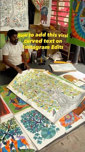 How to add this viral curved text on Instagram Edits