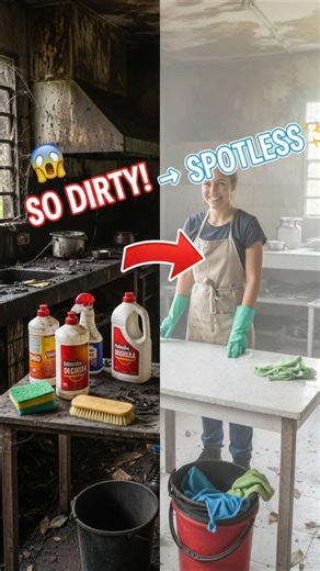 Filthy Jungle Kitchen → Spotless! ✨