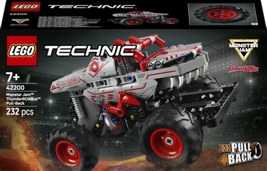 LEGO Technic 42200 Pull-Back ThunderROARus, Monster Truck Giocattolo da Costruire, Giochi Bambini 7+, Regalo Fan Monster Jam