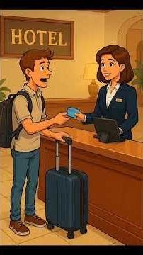 🌿Check-in at Hotel - Easy English Conversation #funny #learnenglish #conversation