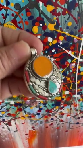 Gorgeous Ethnic Tibetan and Navajo Style Handcrafted Pendant Inlay Amber Resin,turquoise and Coral Set in Tibetan Silver 28gram & 2”inch Tal - Etsy