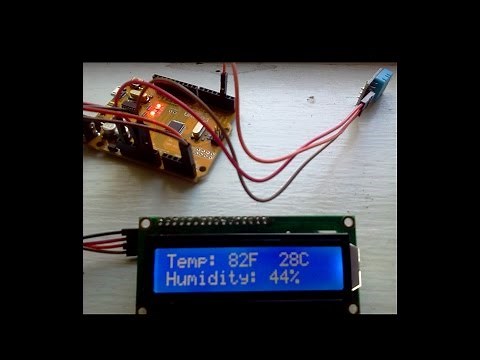 DHT Temp Humidity Sensor LCD I2C Arduino