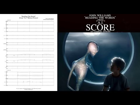 John Williams - "Reading The Words" from "A.I.".Score (Partitura).
