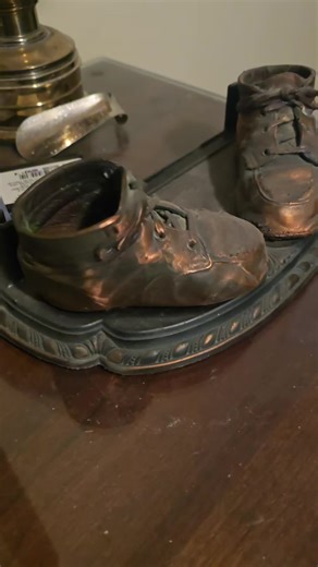 Does anyone remember doing this to baby shoes? Back in the 1970s everyone had their baby shoes preserved like this.