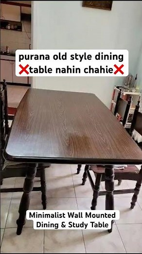 Minimalist Wall Mounted Dining & Study Table😍🔥 customizable dining, living room￼￼ style, space