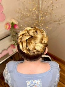 Easy 10 minute braided bun hairstyle! 🙌🏻🩵✨ All our favorite hair tools that we love and use are linked: https://liketk.it/5cL1Y (affiliate link) #braidedbun #hairdo #hairtips #hairinspo #motherdaughter #easyhairstyles #hairtutorial #bunhairstyle #blondehair #longhair #hairstyle #kidshairstyles #updo #HealthyHair #braidstyles #braidstyles #braids #hairvideo #hairhowto #girlmom | Paisley’s Petals