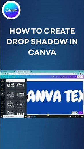 How to Create Drop Shadow In Canva | Canva Drop Shadow #dropshadow #canvahindi