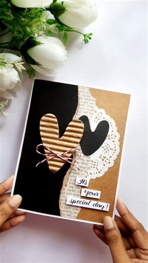 DIY CARD IDEA 💖 #diygreetingcards #DIYGifts #ａｅｓｔｈｅｔｉｃ #diygiftideas #papercraft #diycards #handmadegifts | Handmade cards ideas