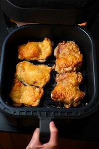 The Best Air Fryer Chicken Thighs: Cracklin’ Chicken!