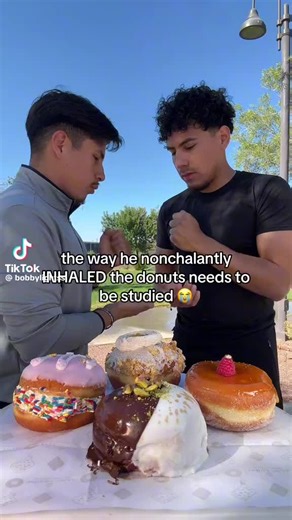 Delicious Donuts Food Challenge with Friends