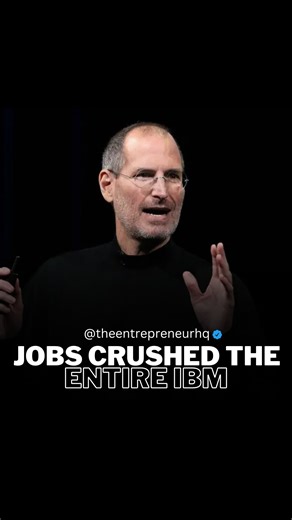 ENTREPRENEURSHIP | BUSINESS I WEALTH on Instagram: "The day IBM launched their PCjr, Jobs ran Apple’s “1984” Super Bowl commercial — during the same weekend. It didn’t mention IBM by name. But it didn’t have to. The ad showed a grey, totalitarian world — and a woman smashing the screen with a hammer. The message was clear: IBM is the oppressive machine. Apple is the revolution. The commercial only aired once. But it rewired the industry forever. Apple wasn’t a small player anymore. They were the