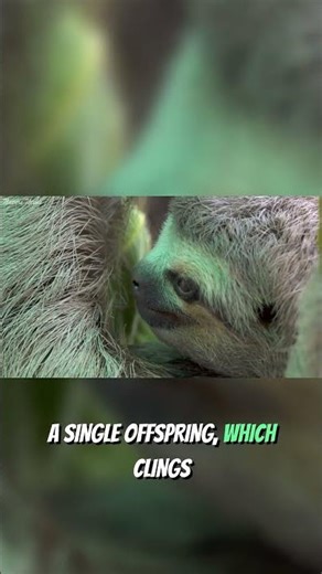 How Sloth Moms Train Their Babies to Survive #shorts #animals #wildlife