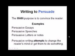 Author's Purpose and Modes of Writing | Common Core Reading Skills Video