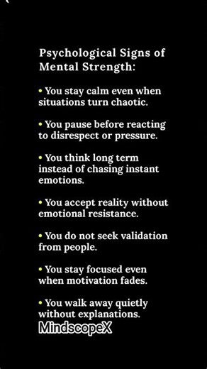 Mental strength shows when nothing outside controls your inner state.
