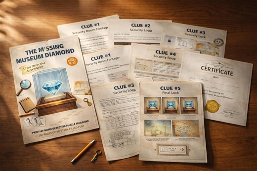 Printable Detective Mystery Game for Kids Ages 8–12 Birthday Party Activity PDF - Etsy