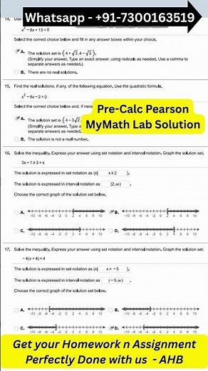 Precalculus MyMathLab Solution in 30 Seconds | Pearson Math Help
