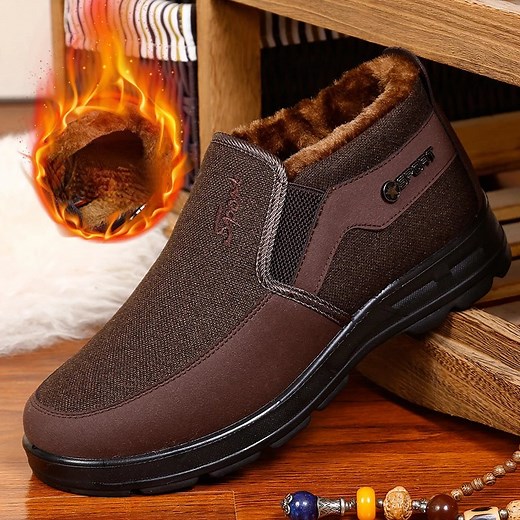 👣💖Tieto nové pánske zimné topánky sú zosilnené, s flísovou podšívkou, protišmykové a mäkké a vyznačujú sa elegantným vintage vzhľadom. ✨🔥Sú ideálne pre tých, ktorí trpia bolesťami nôh a širokými chodidlami. 🌟🎯Zaoblený dizajn zaisťuje ľahkú chôdzu, bez ohľadu na to, ako ďaleko zájdete. | Brandwl-buy