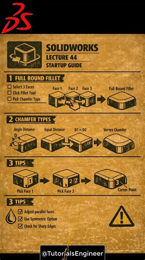 SOLIDWORKS #LECTURE 44 BEGINNER: #solidworks #eduction #3D #Drawing #academy @TutorialsEngineer