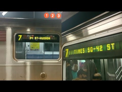 R188 (7) Train Ride from Times Square to 34th Street Hudson Yards & Back