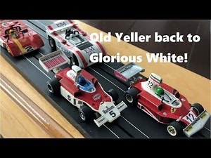 AFX Slot Car whiten yellow plastic restoration
