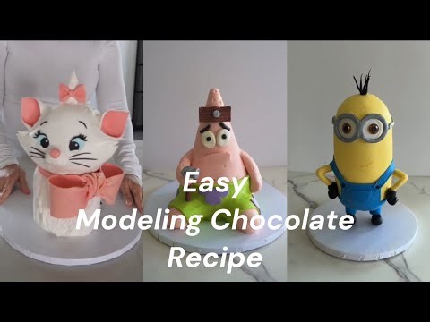 How to make modeling chocolate for cake decorating! EASY, FAST and SIMPLE!