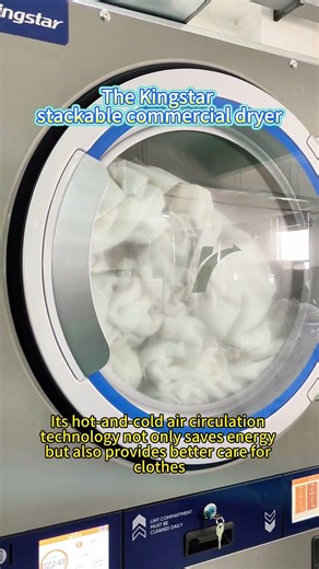 Kingstar Stackable Commercial Dryer: Smart Programs & Energy-Saving Fabric Care