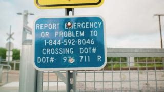 See those blue and white emergency signs at railroad crossings? They're your direct line to report incidents quickly. It's #RailSafetyWeek at #CapMetro! Join us for safety tips and our pop-up event this Thursday, 9/18, from 6 - 9 a.m. at the Leander Station. Get more safety tips and resources at capmetro.org/rules/safety2025. | CapMetro | Facebook