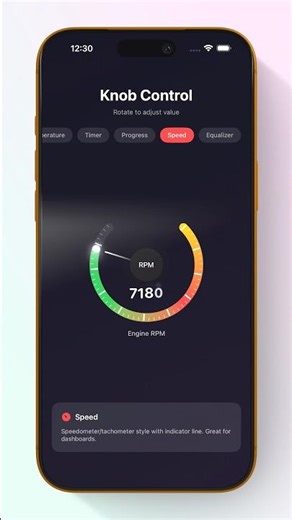 SwiftUI Knob Control Component | Rotary Dial, Circular Gesture, Tick Marks, Haptics | 7 Presets 🔥
