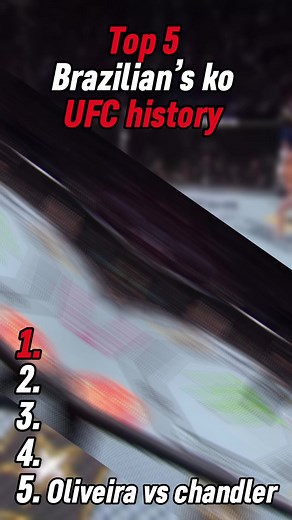 Top 5 best ko by brazilians fighter in ufc History #oliveira #pereira #mma #ufc
