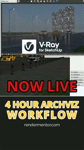4 Hour Complited Vray For Sketchup Tutorial #chaos #chaosgroup