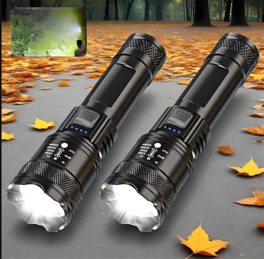 1000 Lumen Power Display USB Rechargeable Telescopic Zoom Lantern White LED Flashlight Linterna Tactical Flashlight