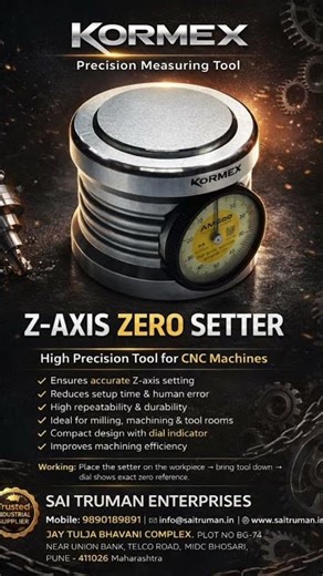 Z-AXIS ZERO SETTER #saitrumanenterprises #machineshop #toolroom #manufacturing #vmc #machinetool