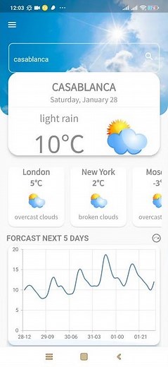 Flutter Weather Application using Open Weather API