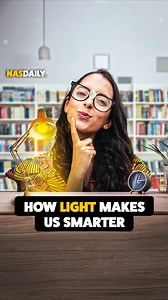 How light makes us smarter. Yes - many years ago, scientists did a study showing that certain kinds of lights can help us focus more, be more productive, and even learn faster! This is how it works. Thank you to @sustentofila for telling this story. | Nas Daily